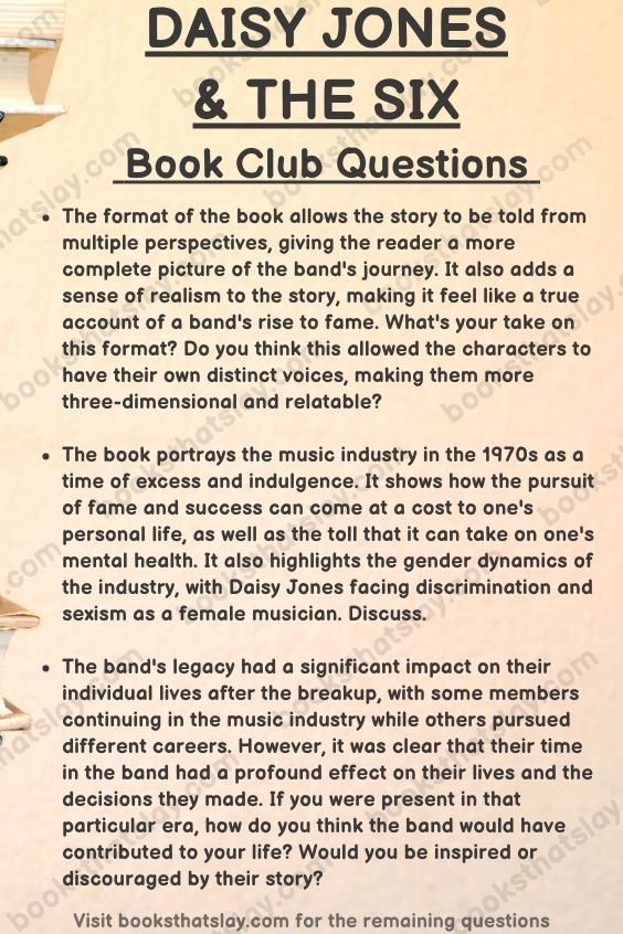 Daisy Jones and the Six Book Club Questions