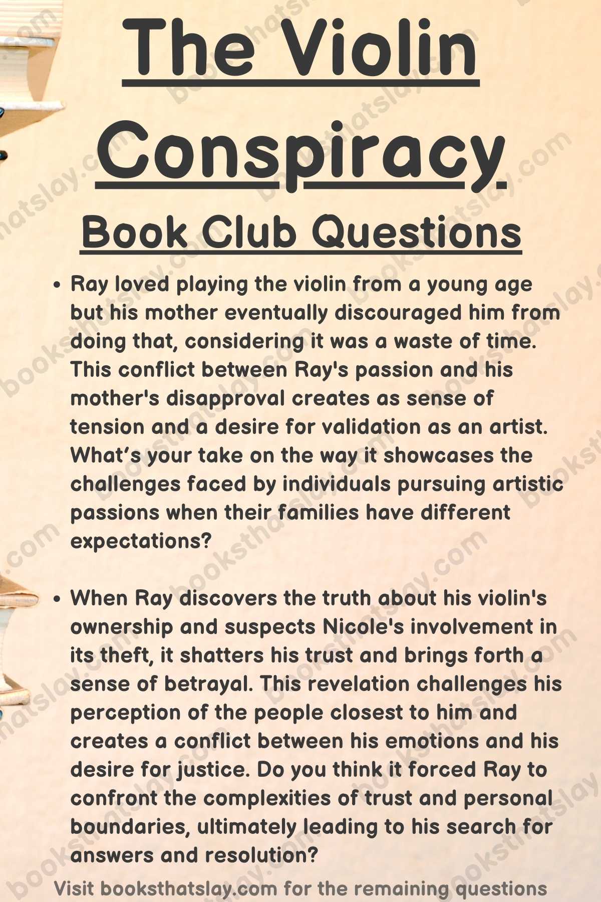 The Violin Conspiracy Book Club Questions
