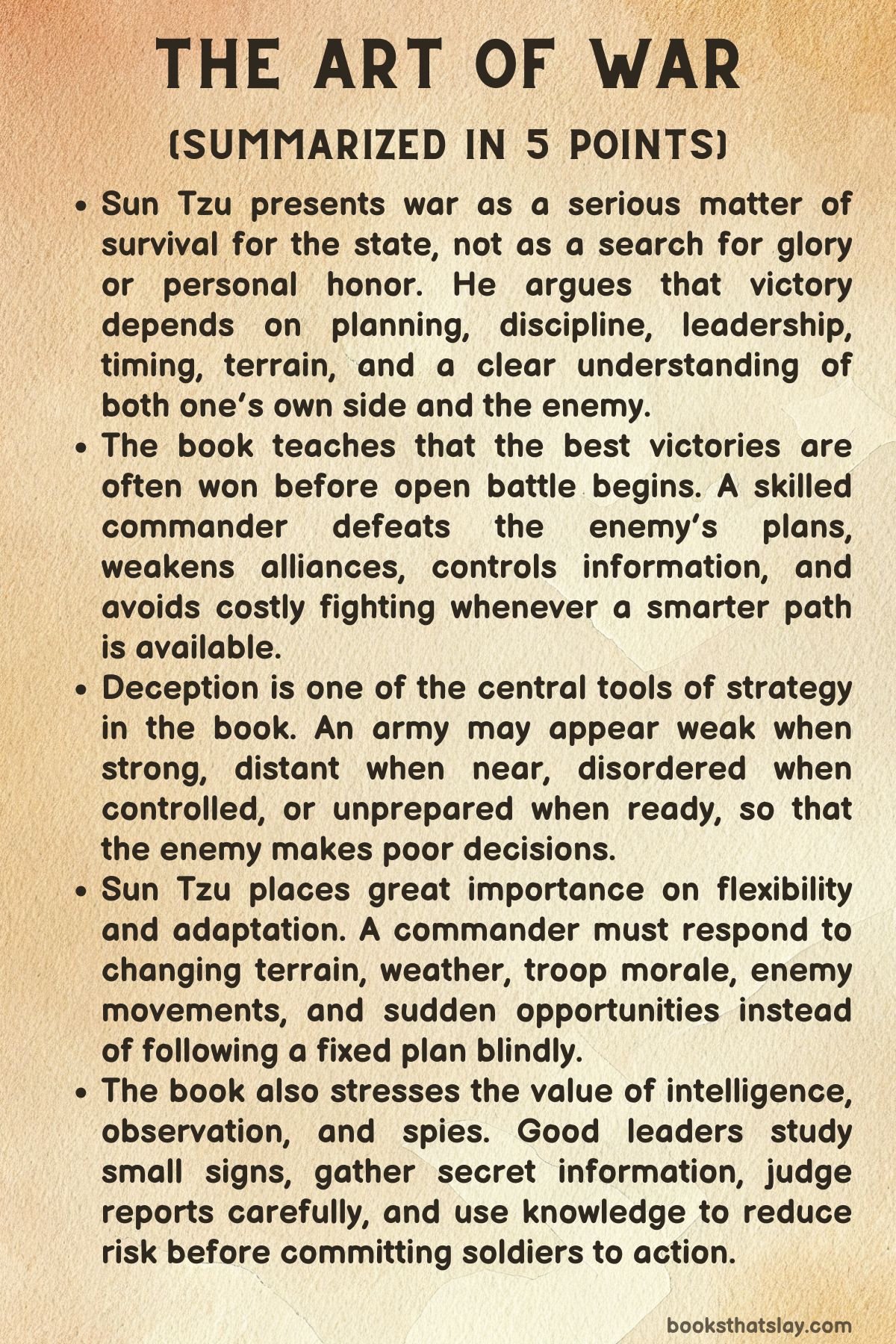 the art of war summary