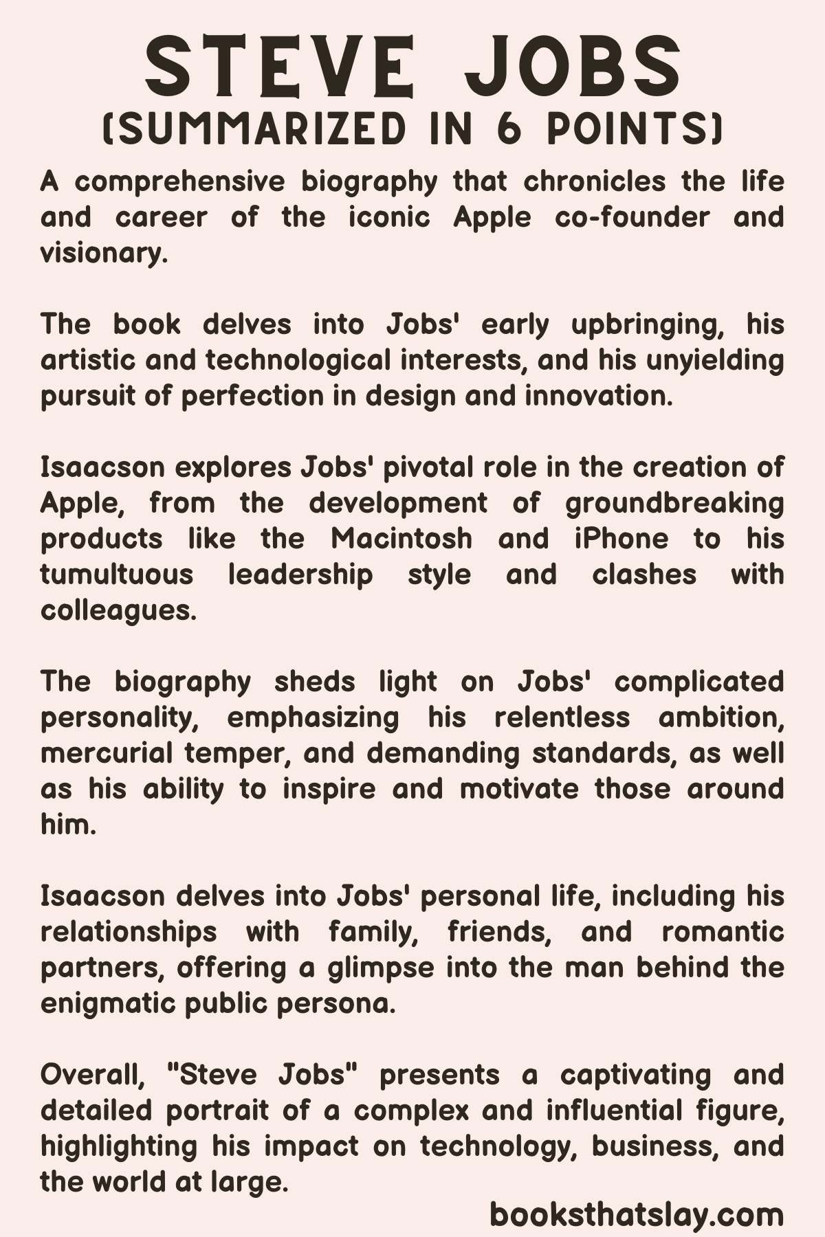 steve jobs by walter Isaacson summary