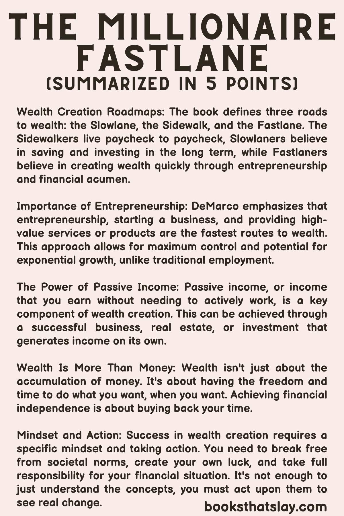 the millionaire fastlane summary