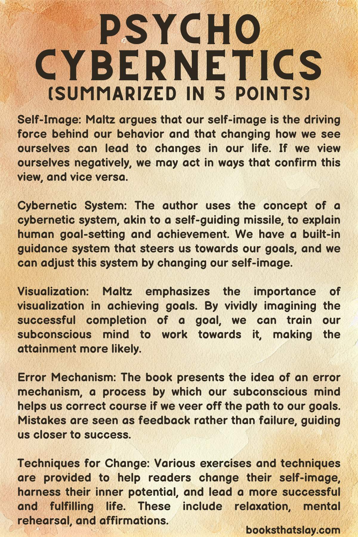 Psycho-Cybernetics Summary