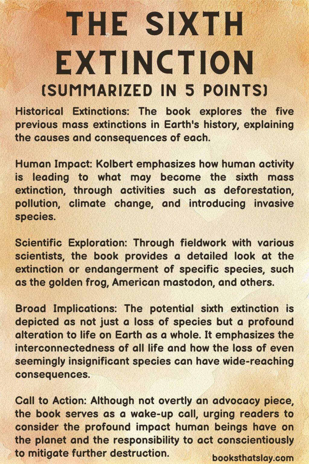 The Sixth Extinction Summary And Key Lessons