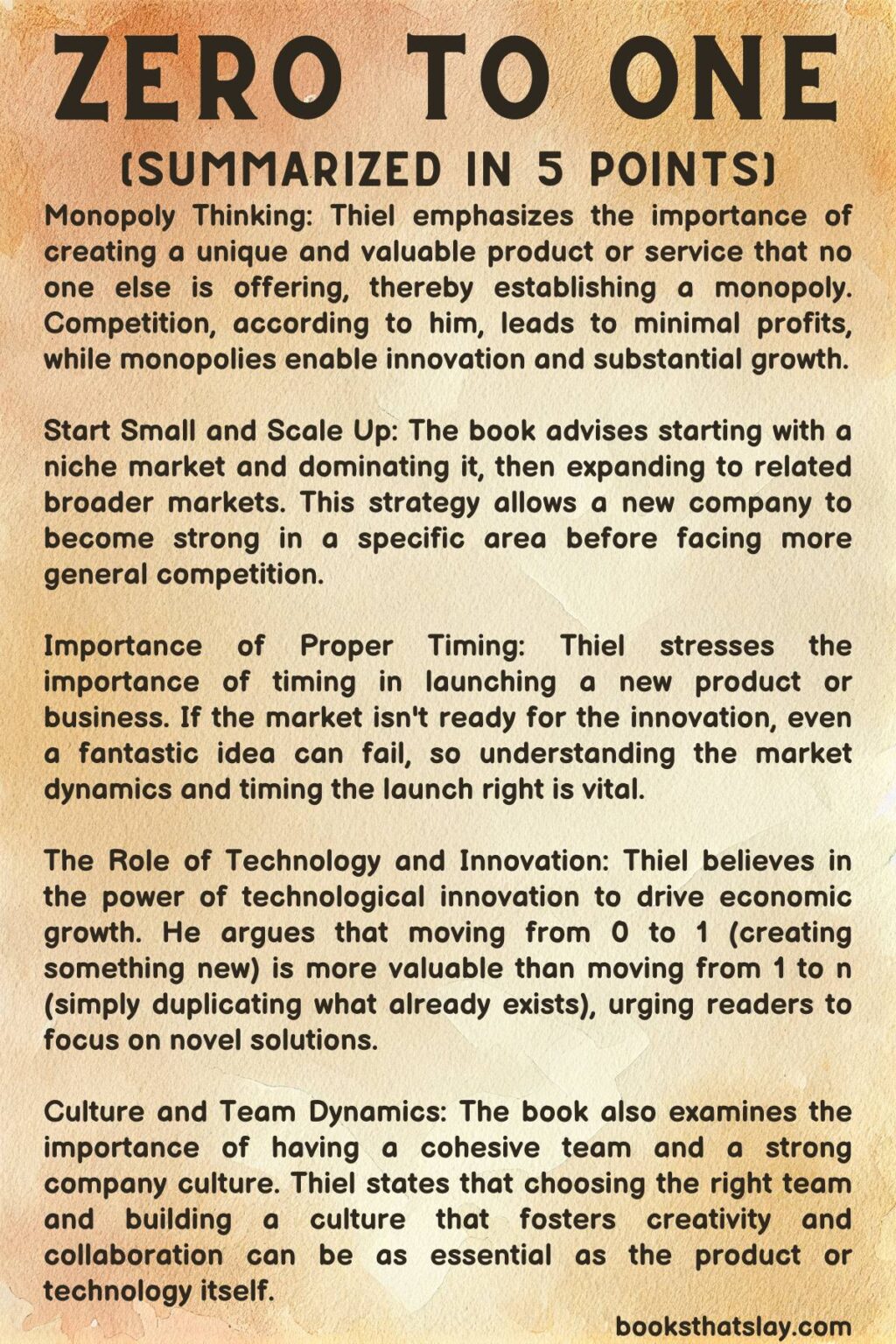 Zero to One Summary and Key Lessons