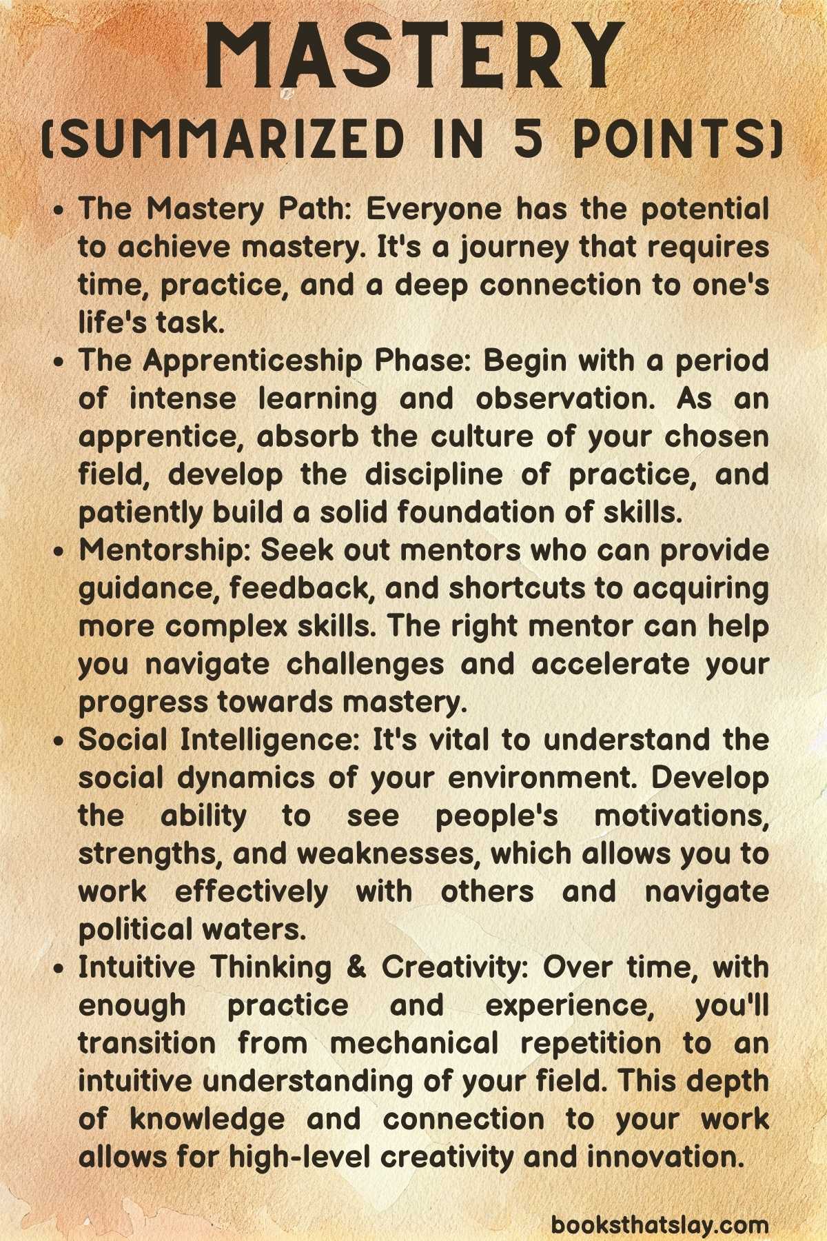 mastery by robert greene summary