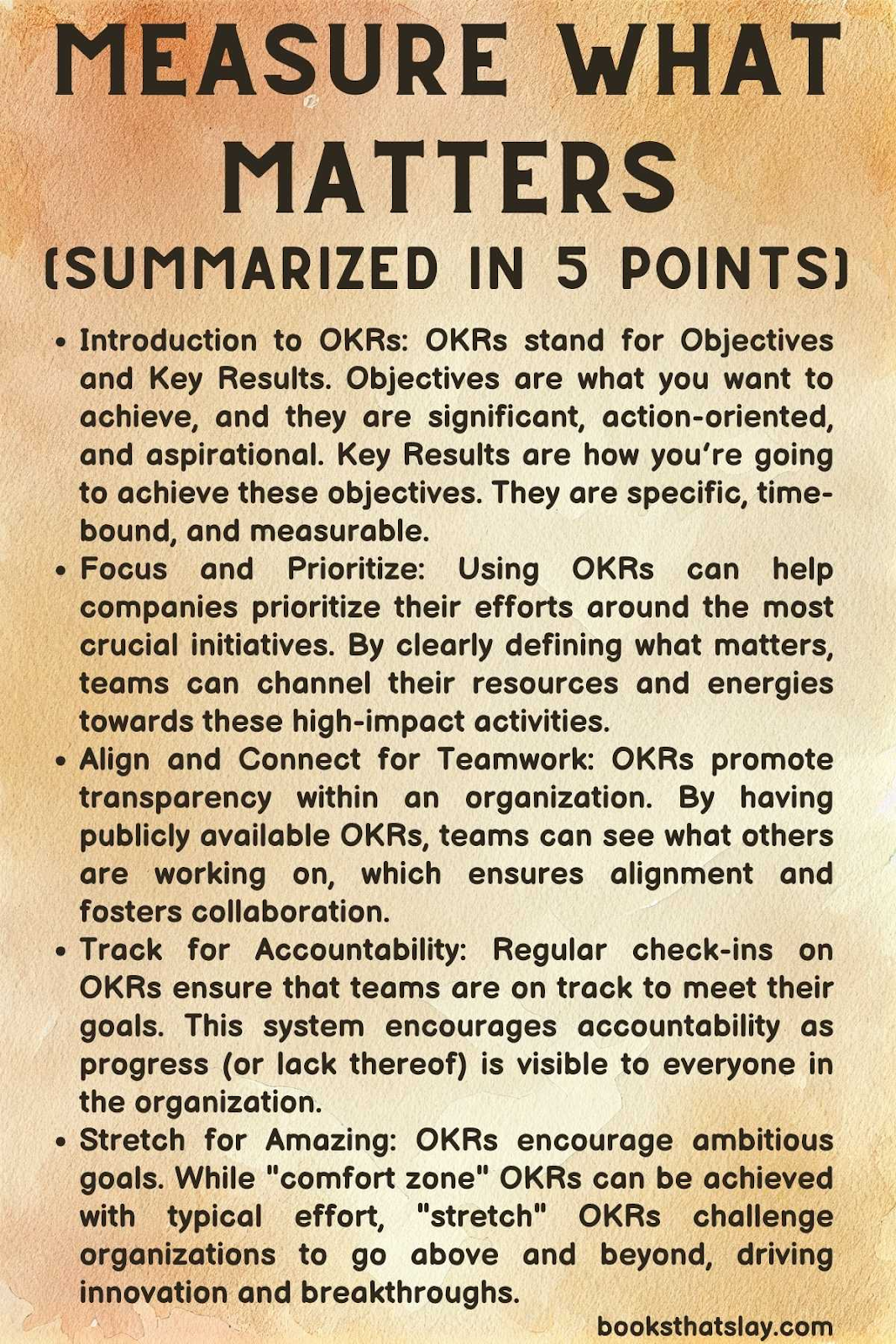 measure what matters summary