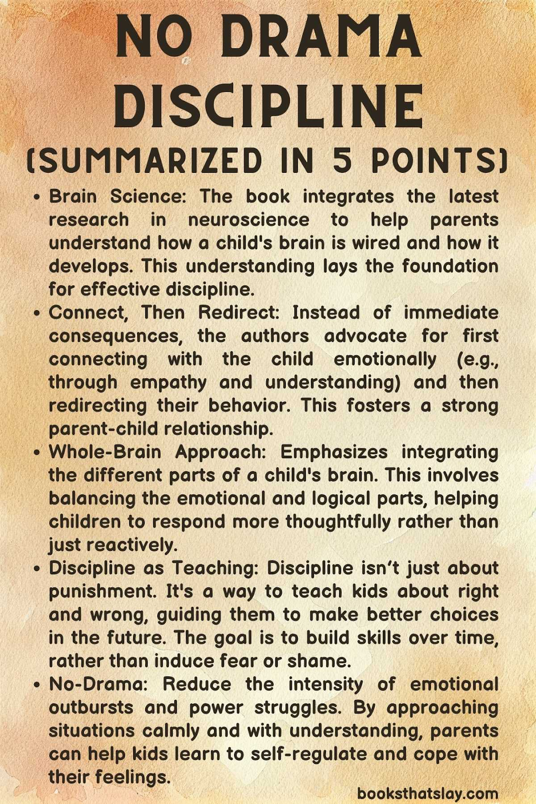 no drama discipline summary