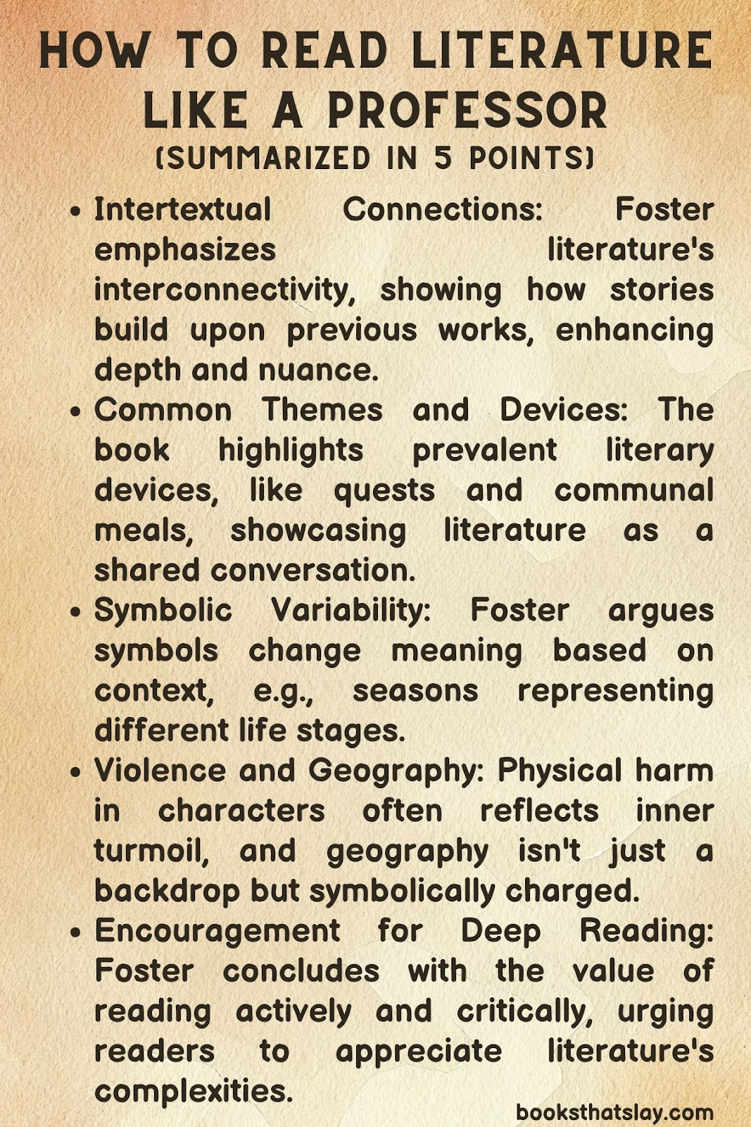 How to Read Literature Like a Professor summary