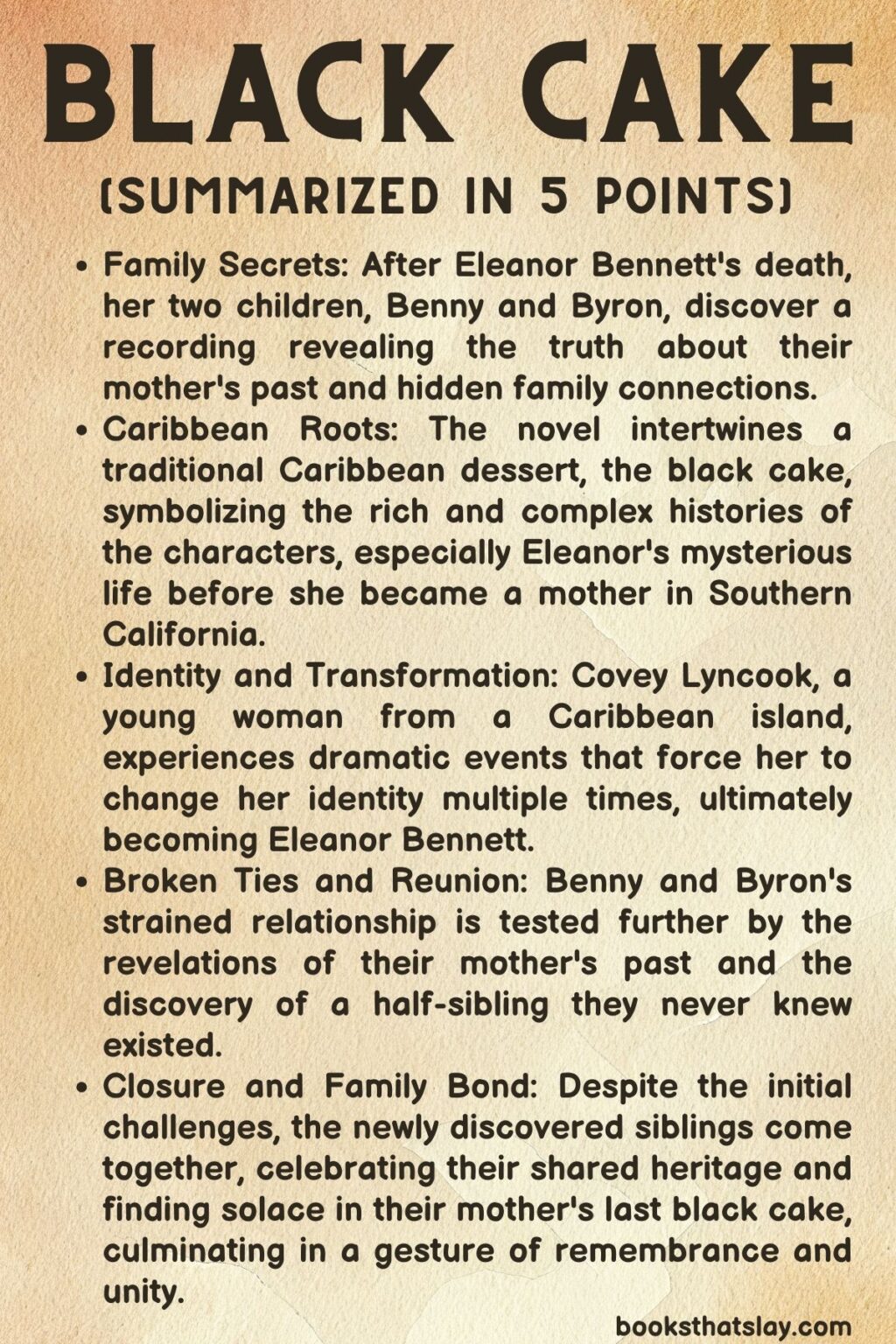 Black Cake Summary And Key Themes Charmaine Wilkerson
