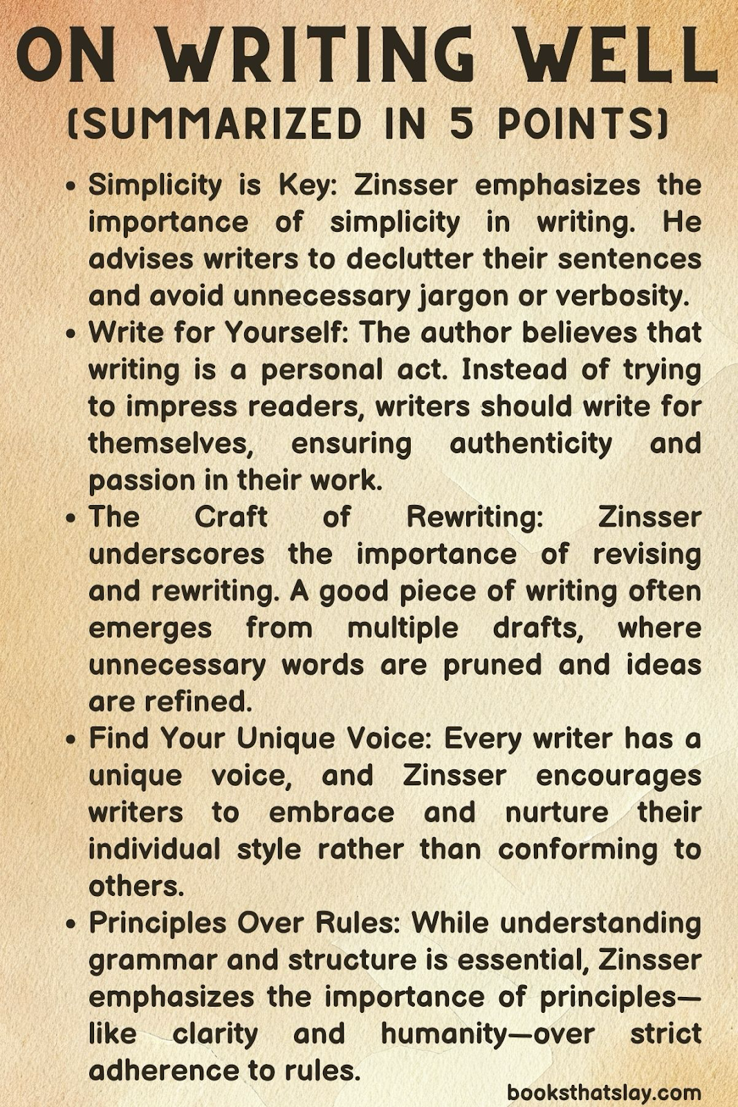 on writing well summary