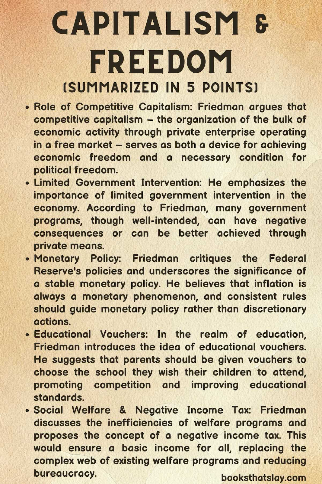 capitalism and freedom summary