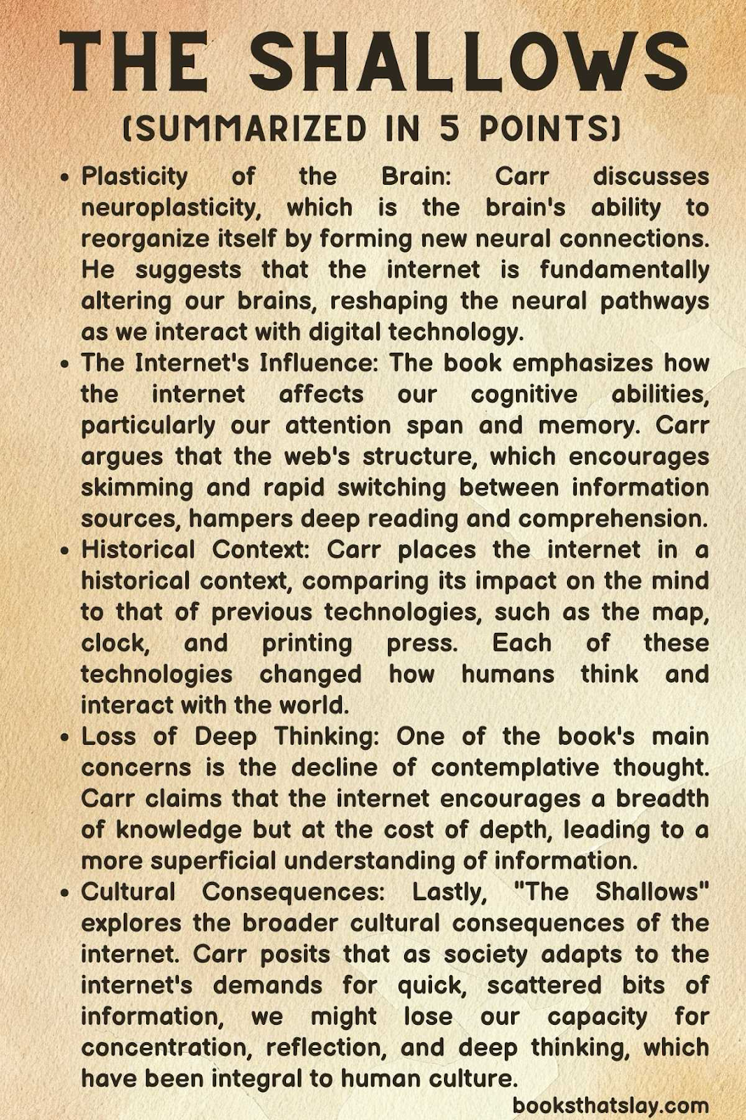 Summary of The Shallows: What the Internet Is Doing to Our Brains by  Nicholas Carr