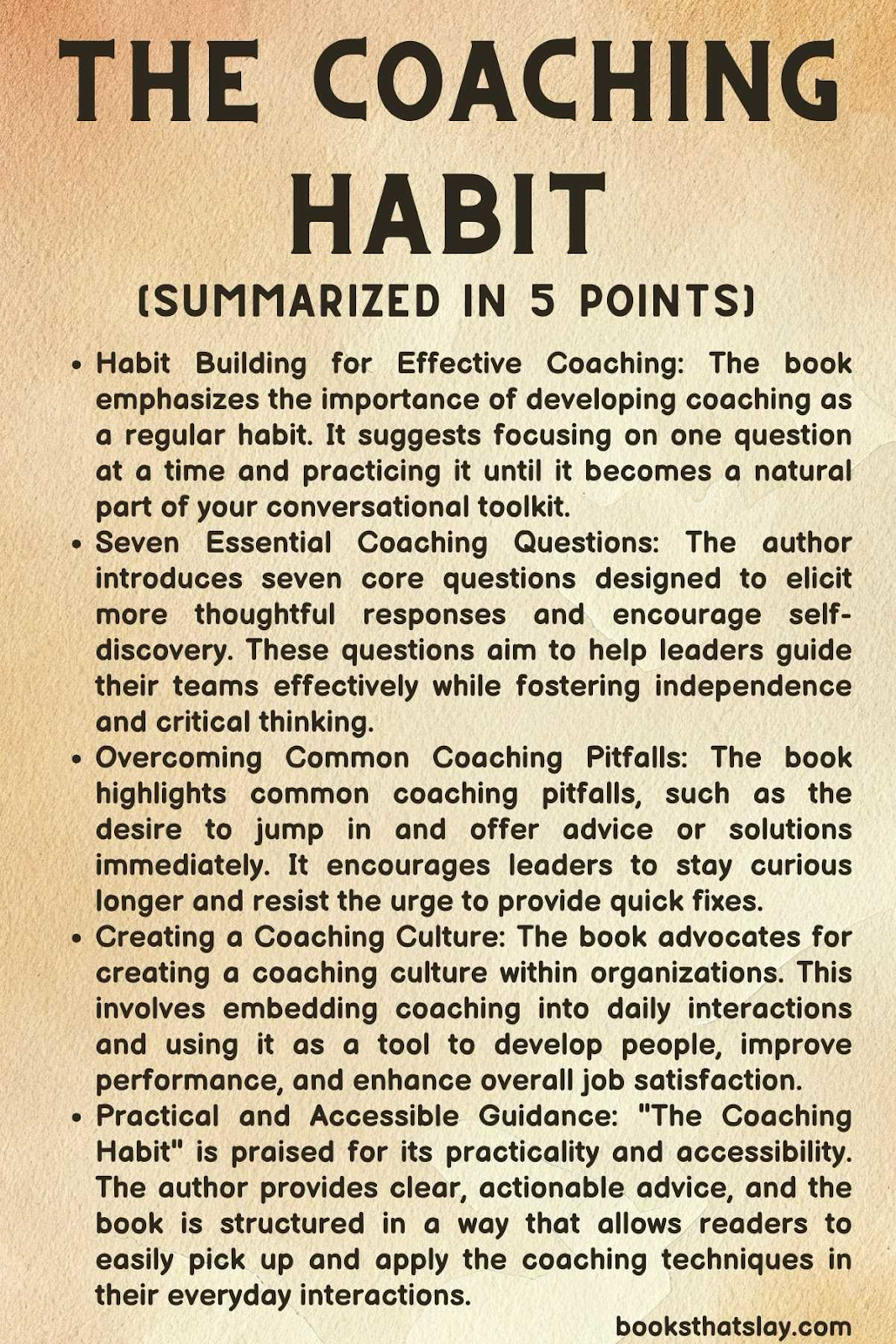 the coaching habit summary