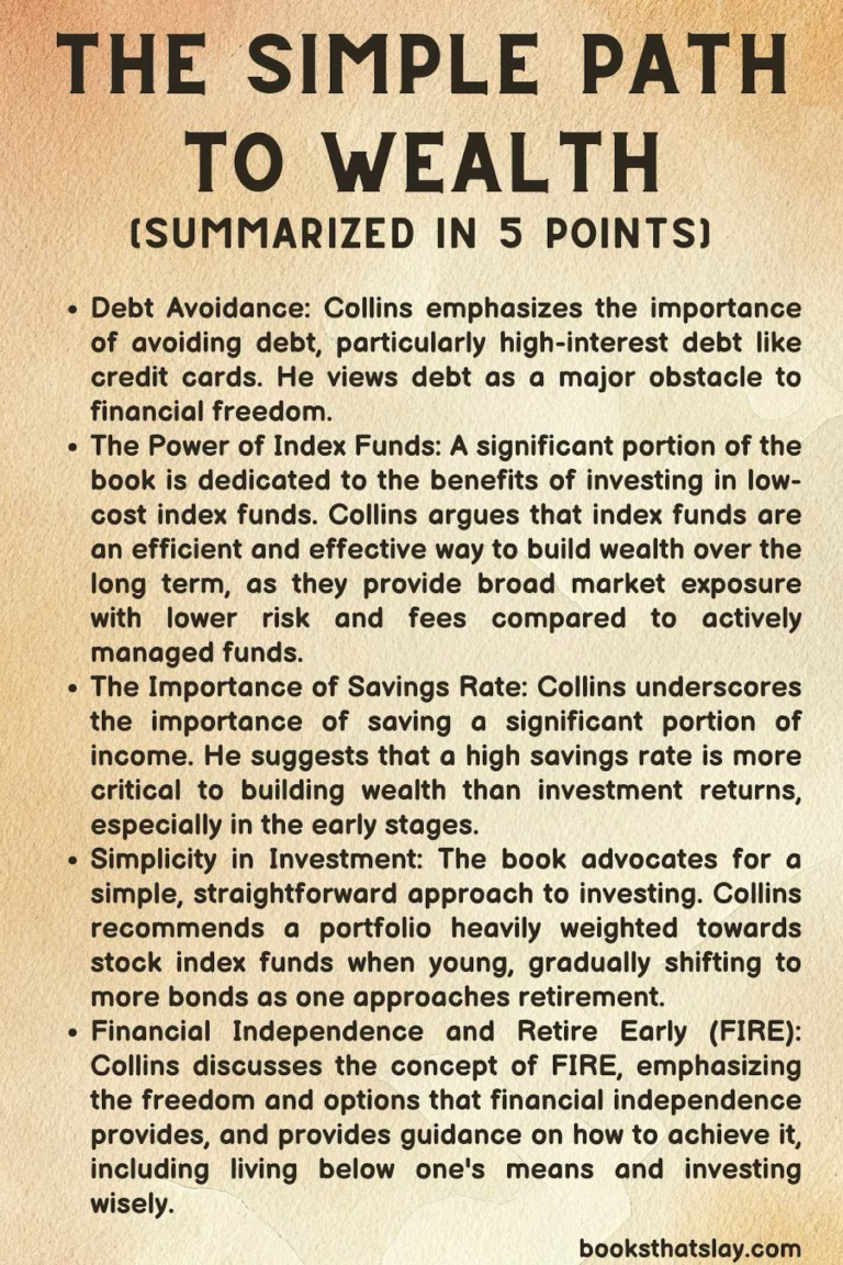 The Simple Path To Wealth Summary And Key Lessons The Simple Path To Wealth Summary And Key Lessons
