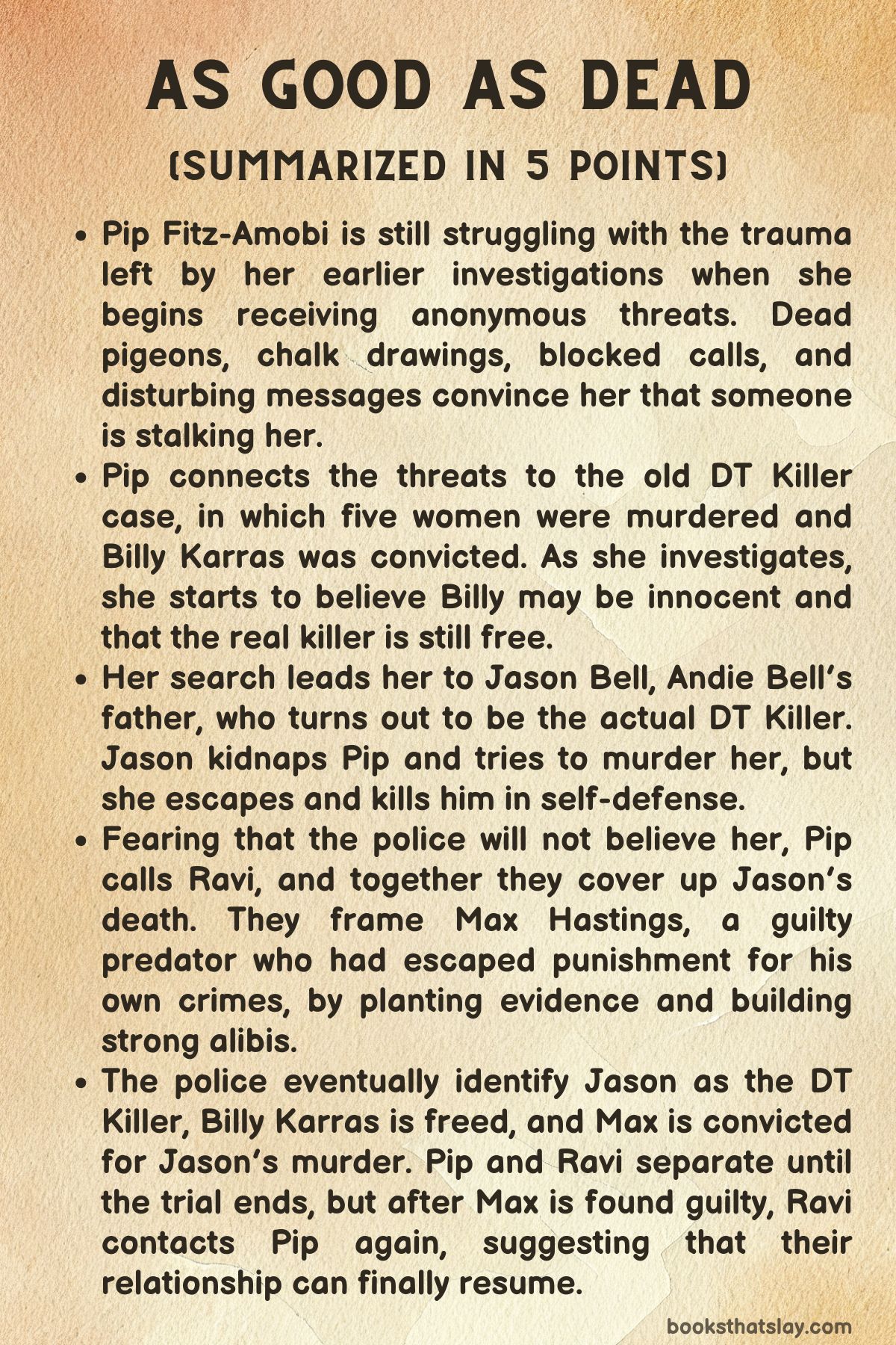 As Good as Dead Summary