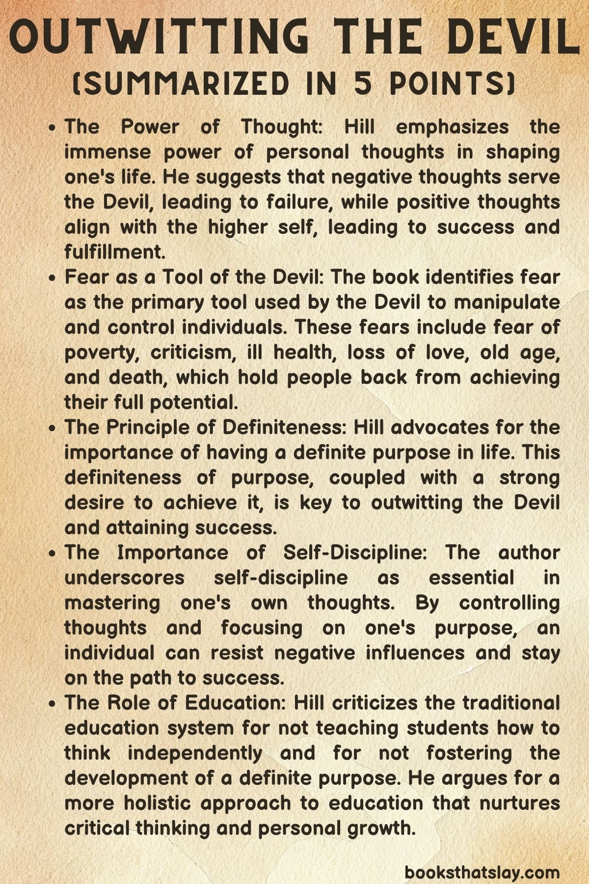 Outwitting the Devil Summary