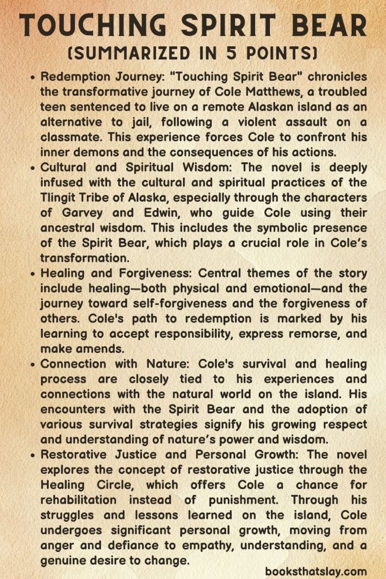 Touching Spirit Bear Summary, Characters and Themes