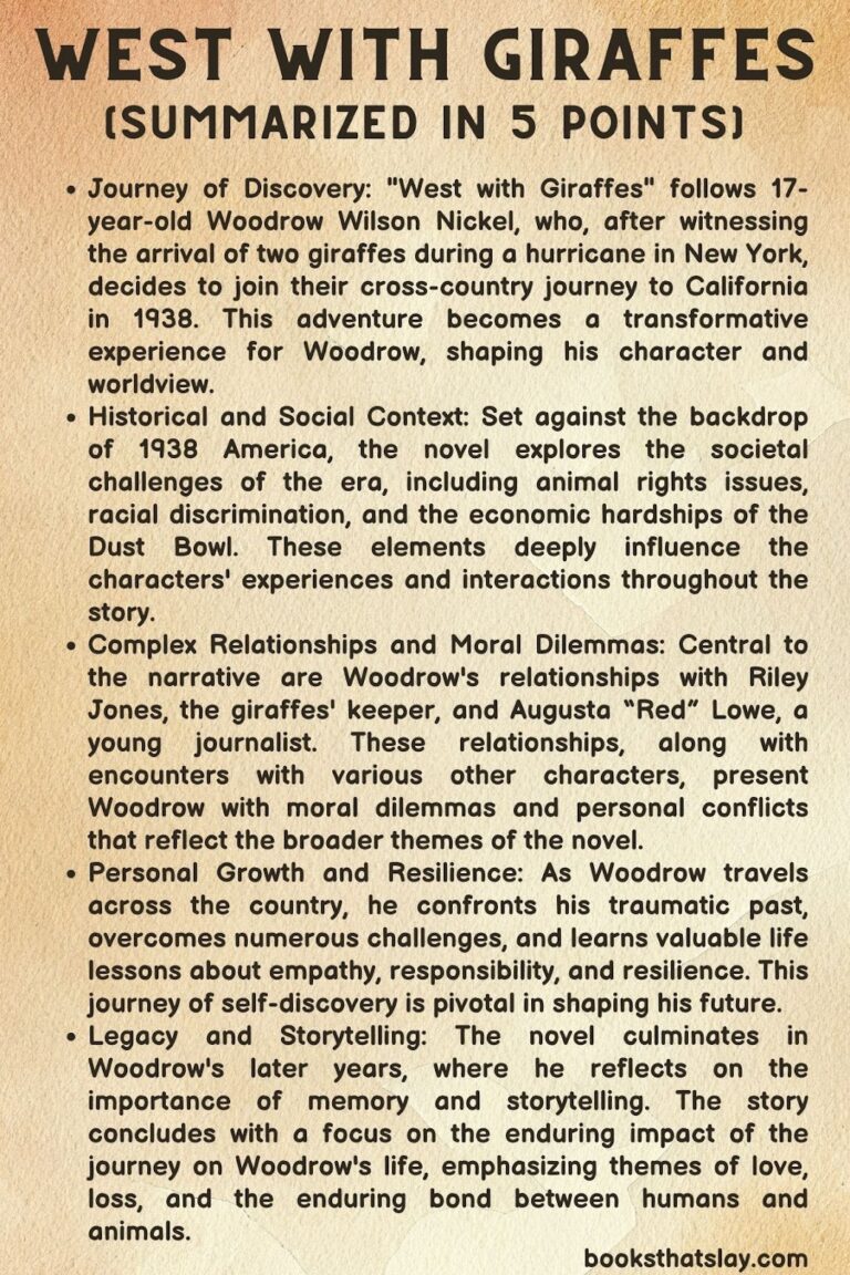 West With Giraffes Summary, Characters, Review and Themes