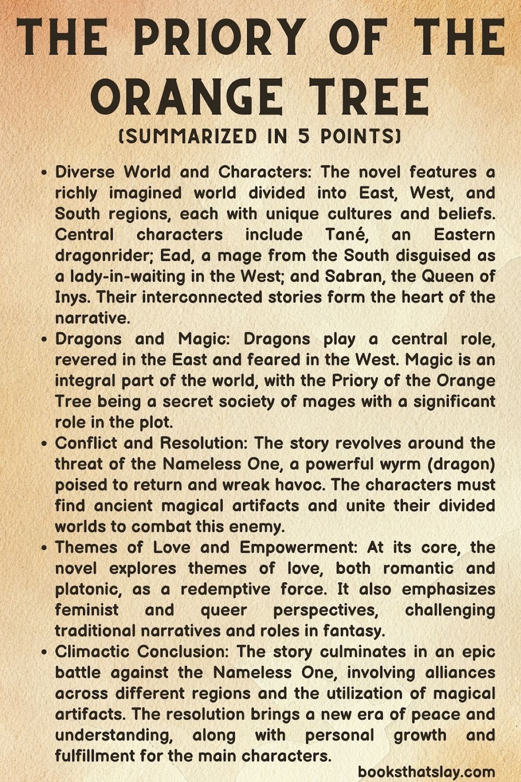 The Priory Of The Orange Tree Summary