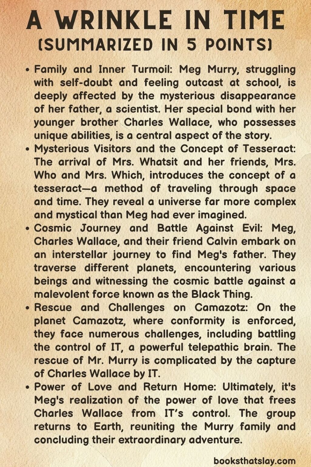 A Wrinkle In Time Summary And Key Themes A Wrinkle In Time Summary And Key Themes