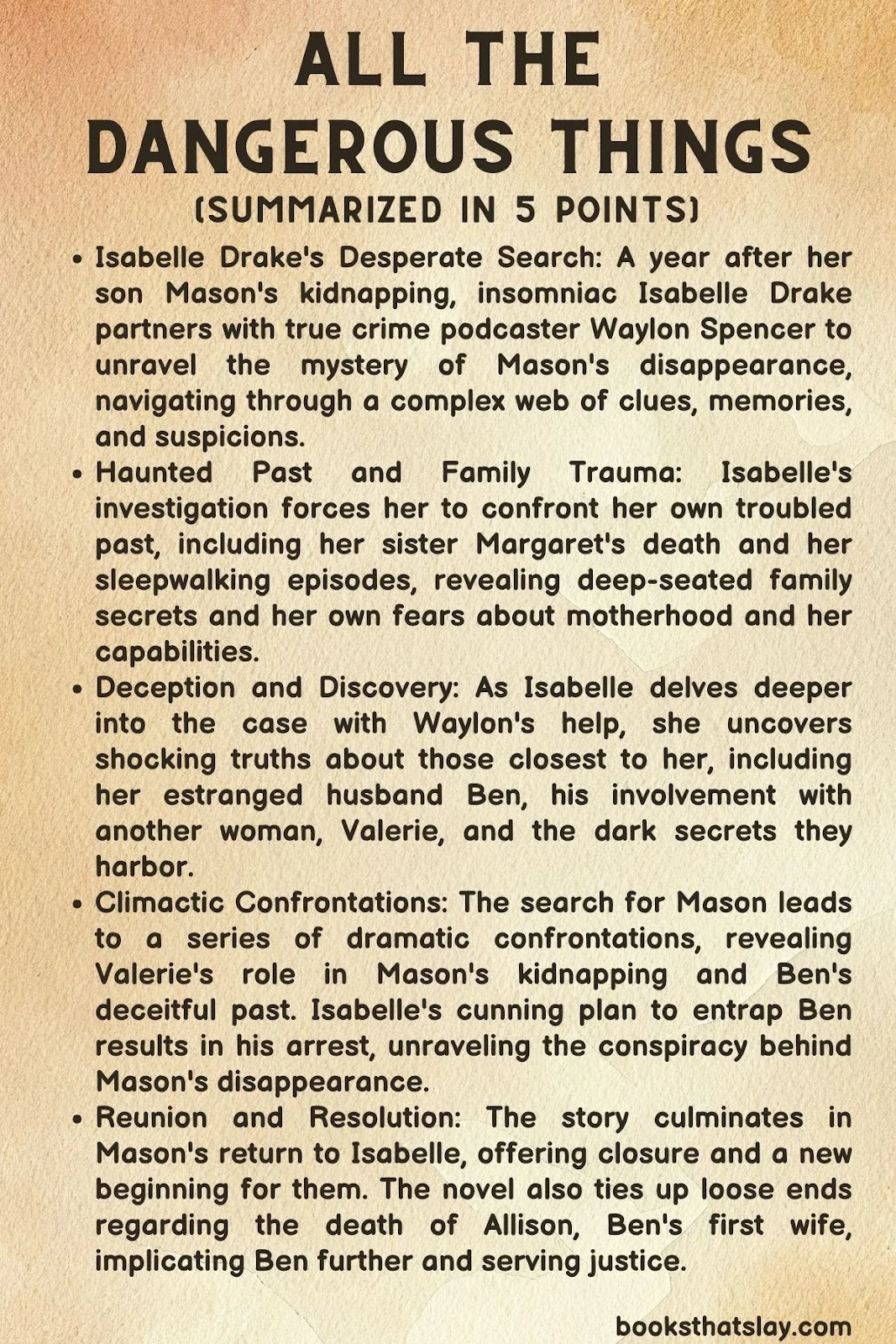 All the Dangerous Things Summary, Characters and Themes