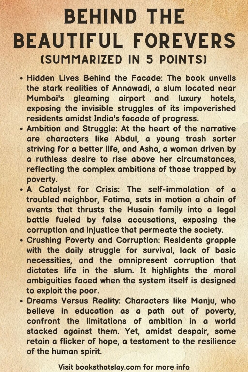 Behind The Beautiful Forevers Summary, Characters and Themes