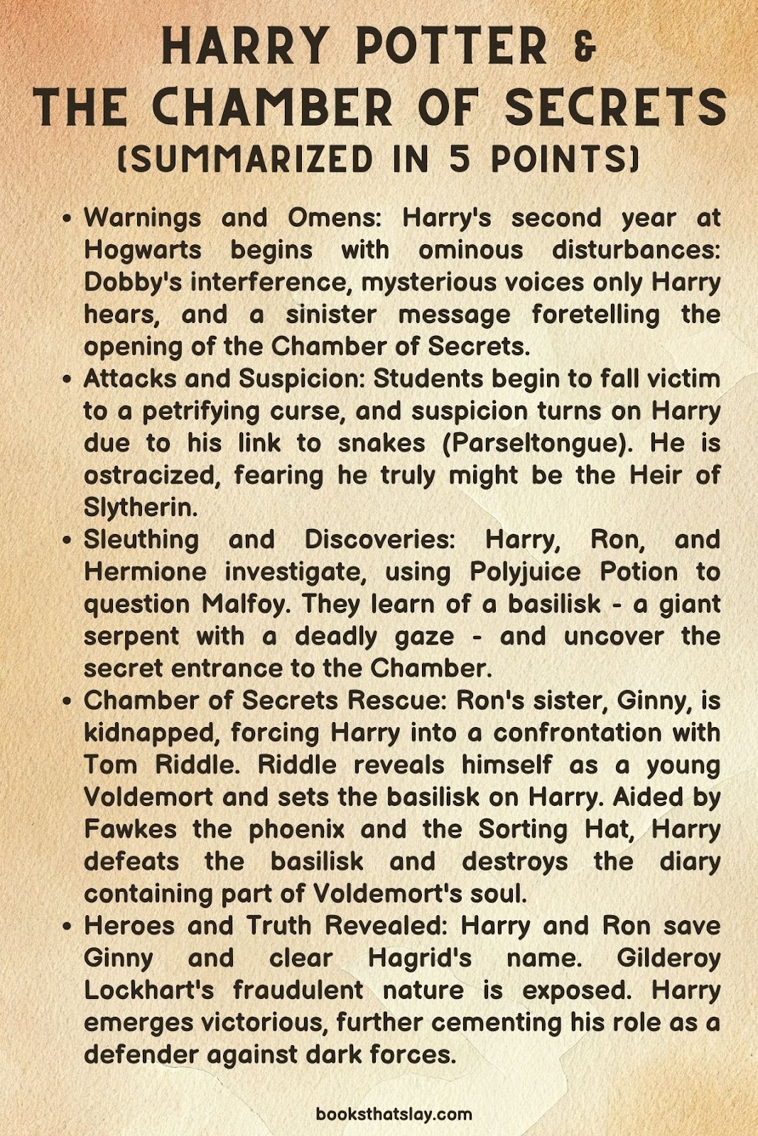 Harry Potter and The Chamber of Secrets Summary, Characters and Themes