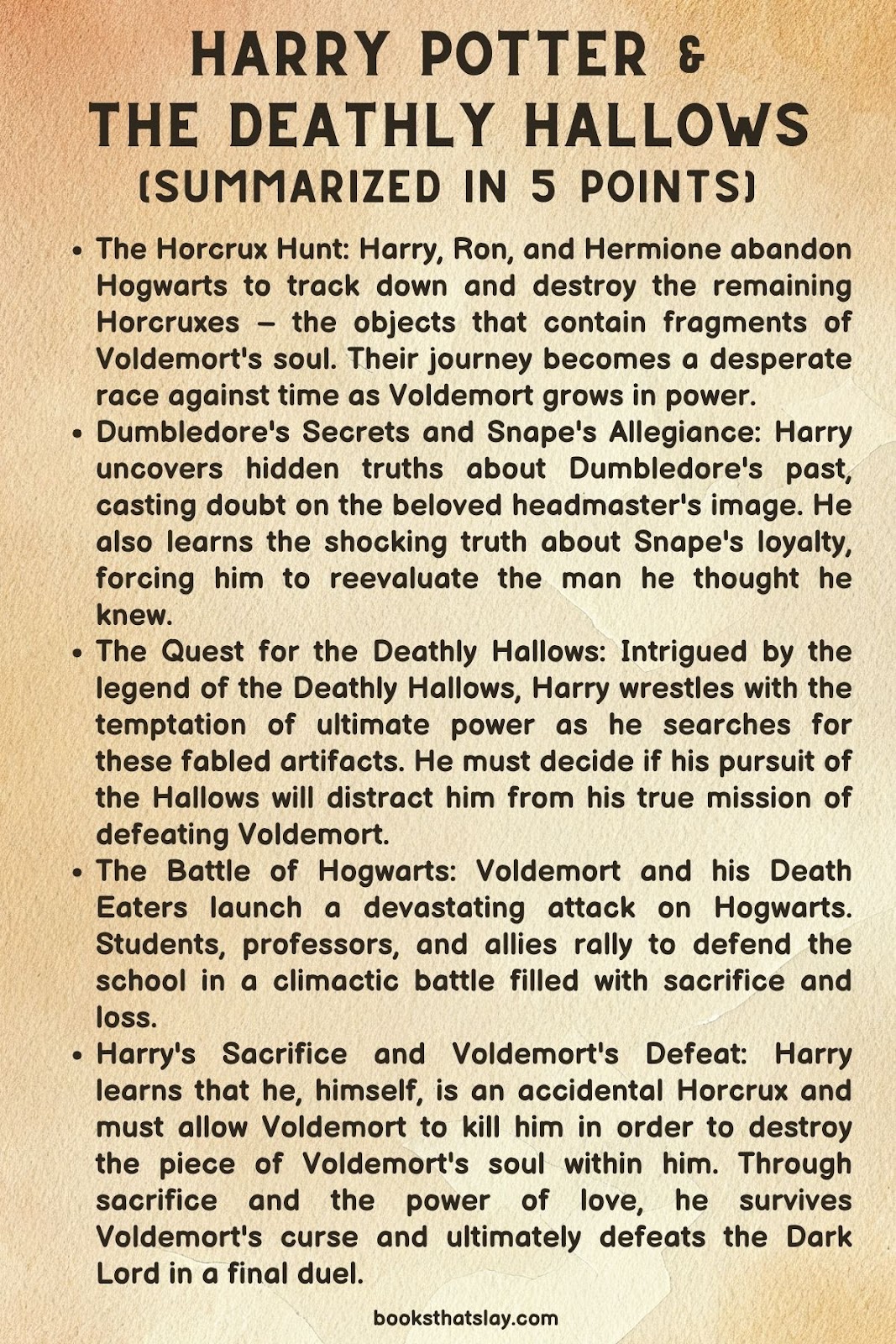 Harry Potter and the Deathly Hallows Summary, Characters and Themes