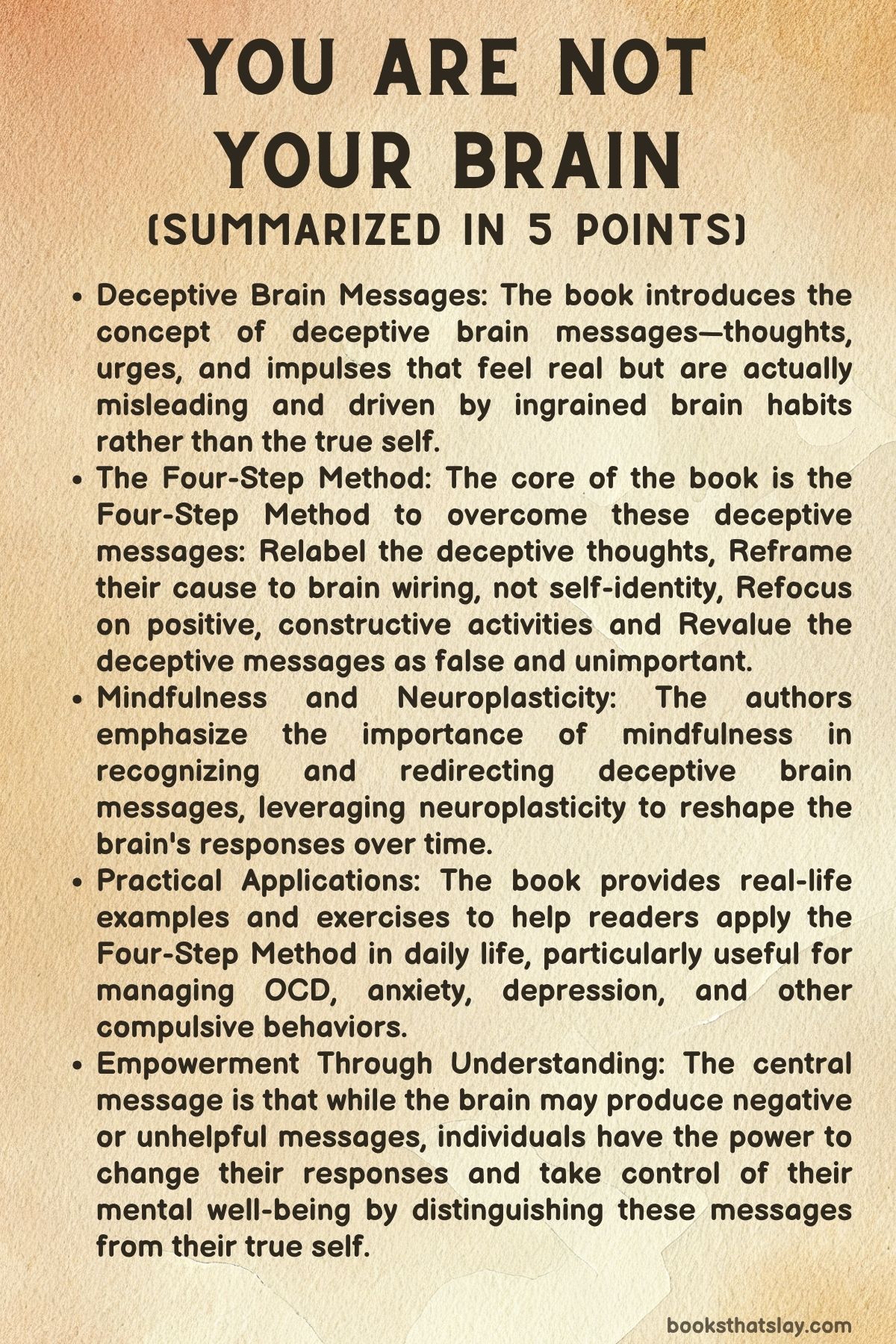 You Are Not Your Brain Summary