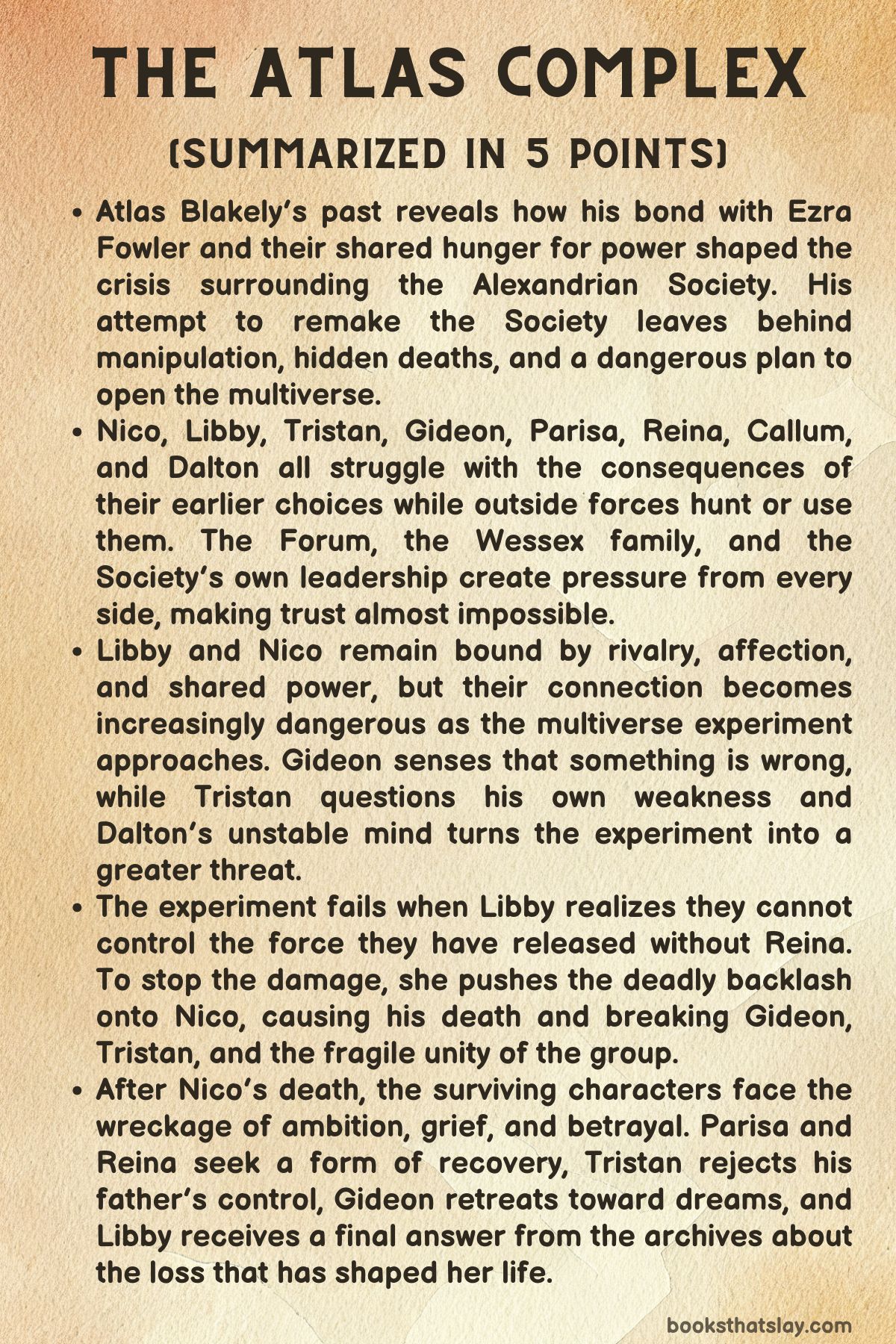The Atlas Complex Summary