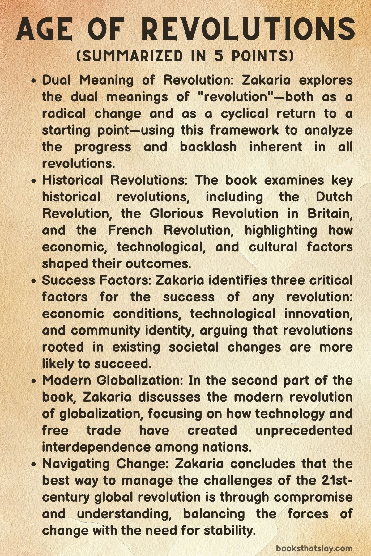 Age of Revolutions: Progress and Backlash from 1600 to the Present Summary