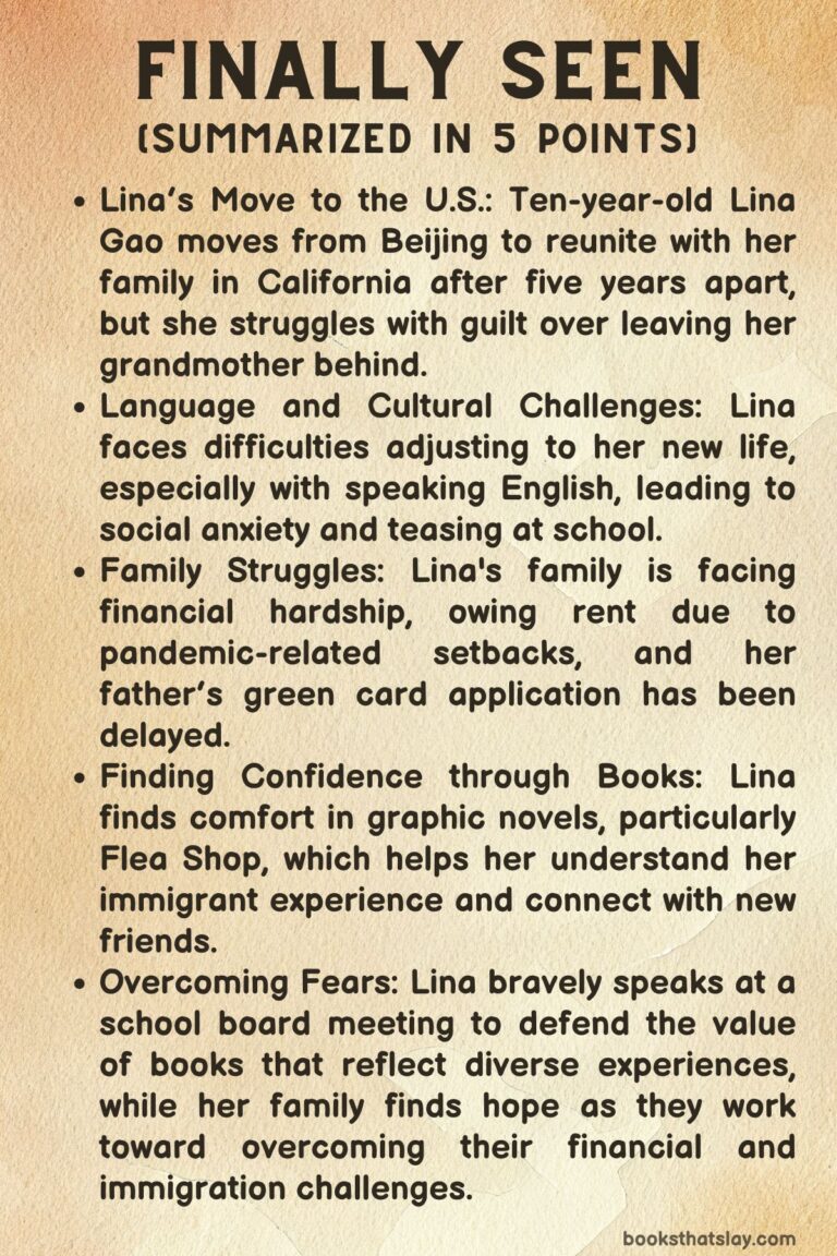 Finally Seen Summary, Characters and Themes