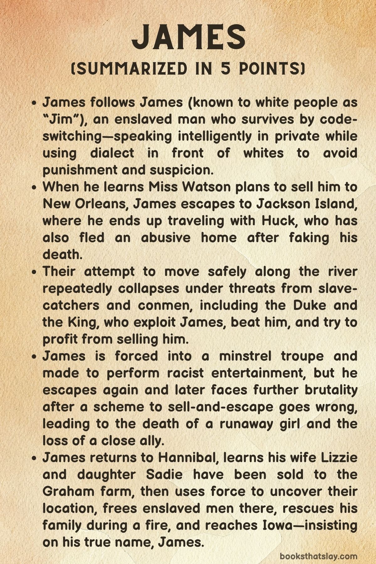 James by Percival Everett Summary, Characters and Themes