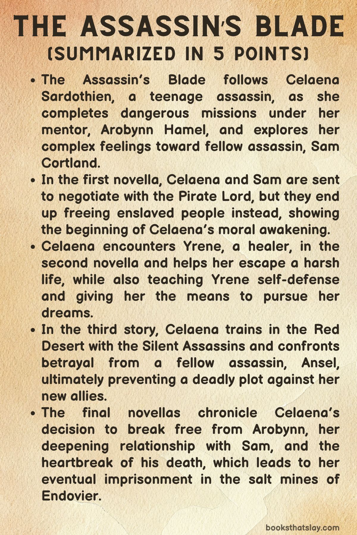 The Assassin’s blade summary