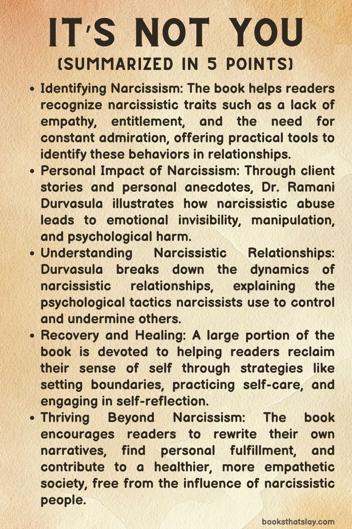 It’s Not You: Identifying and Healing from Narcissistic People Summary