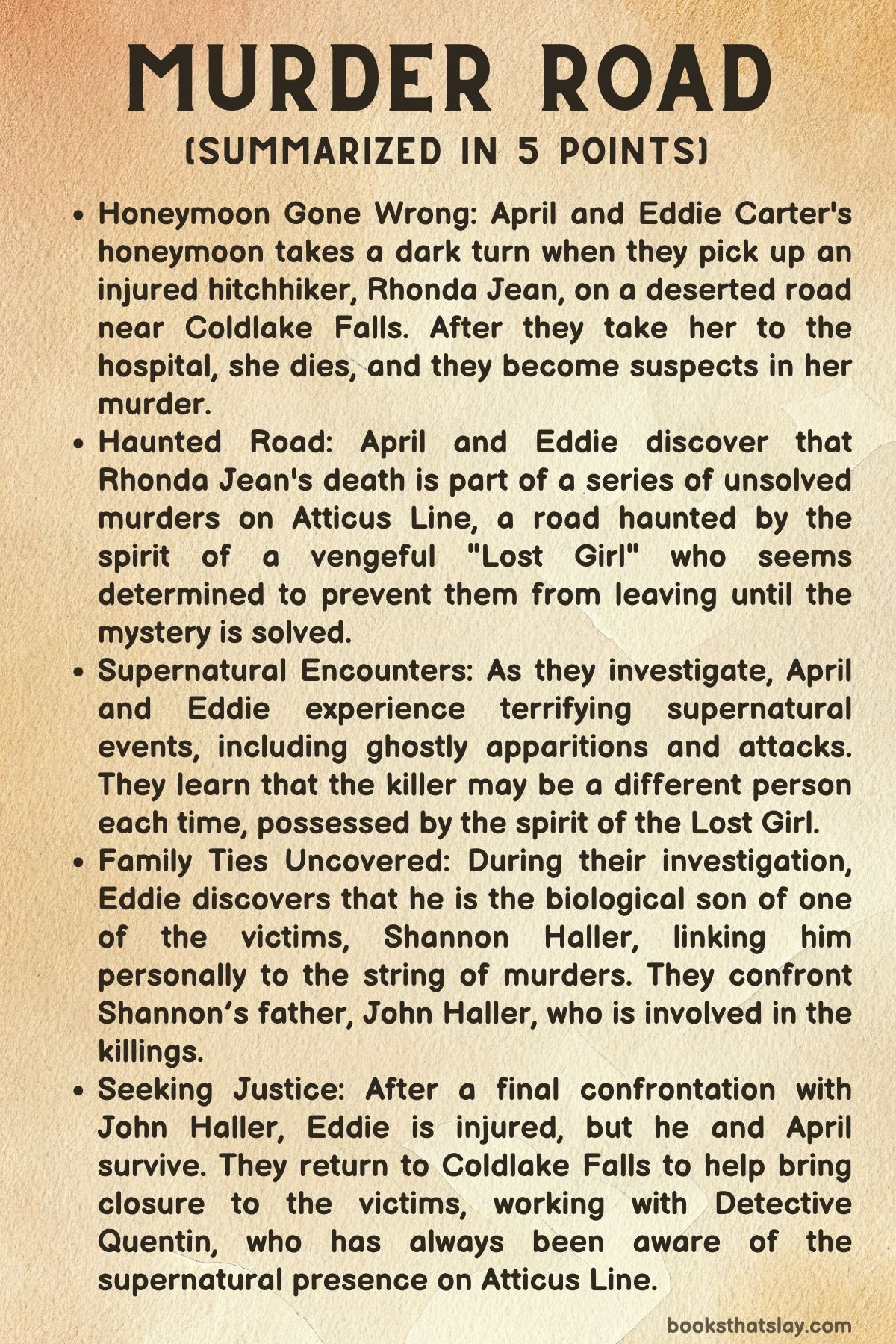 Murder Road Summary