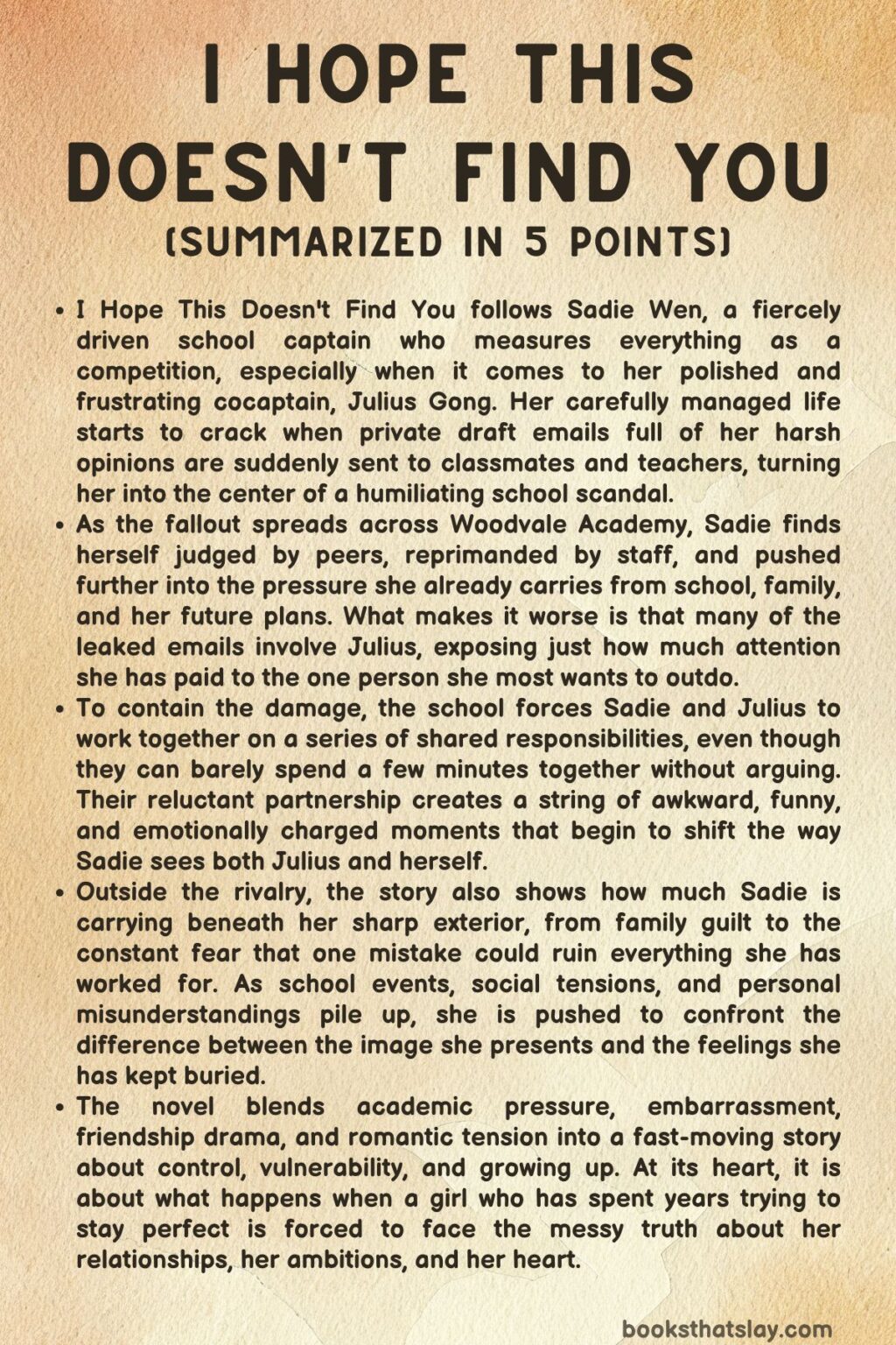 I Hope This Doesn't Find You Summary, Characters and Themes