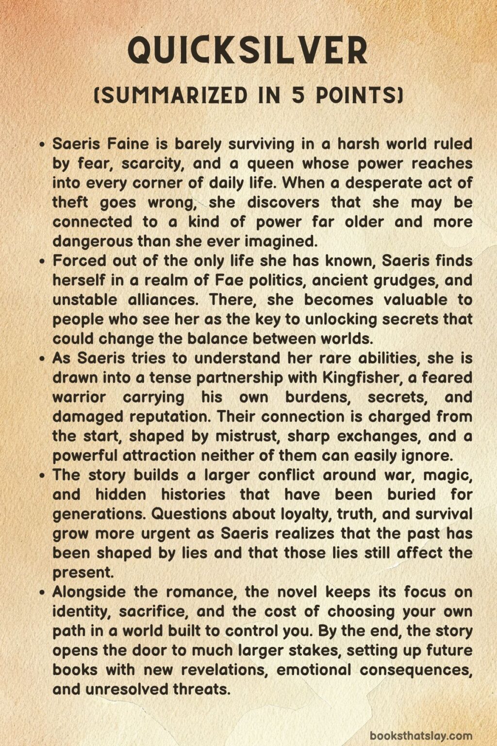 Quicksilver by Callie Hart Summary, Characters and Themes