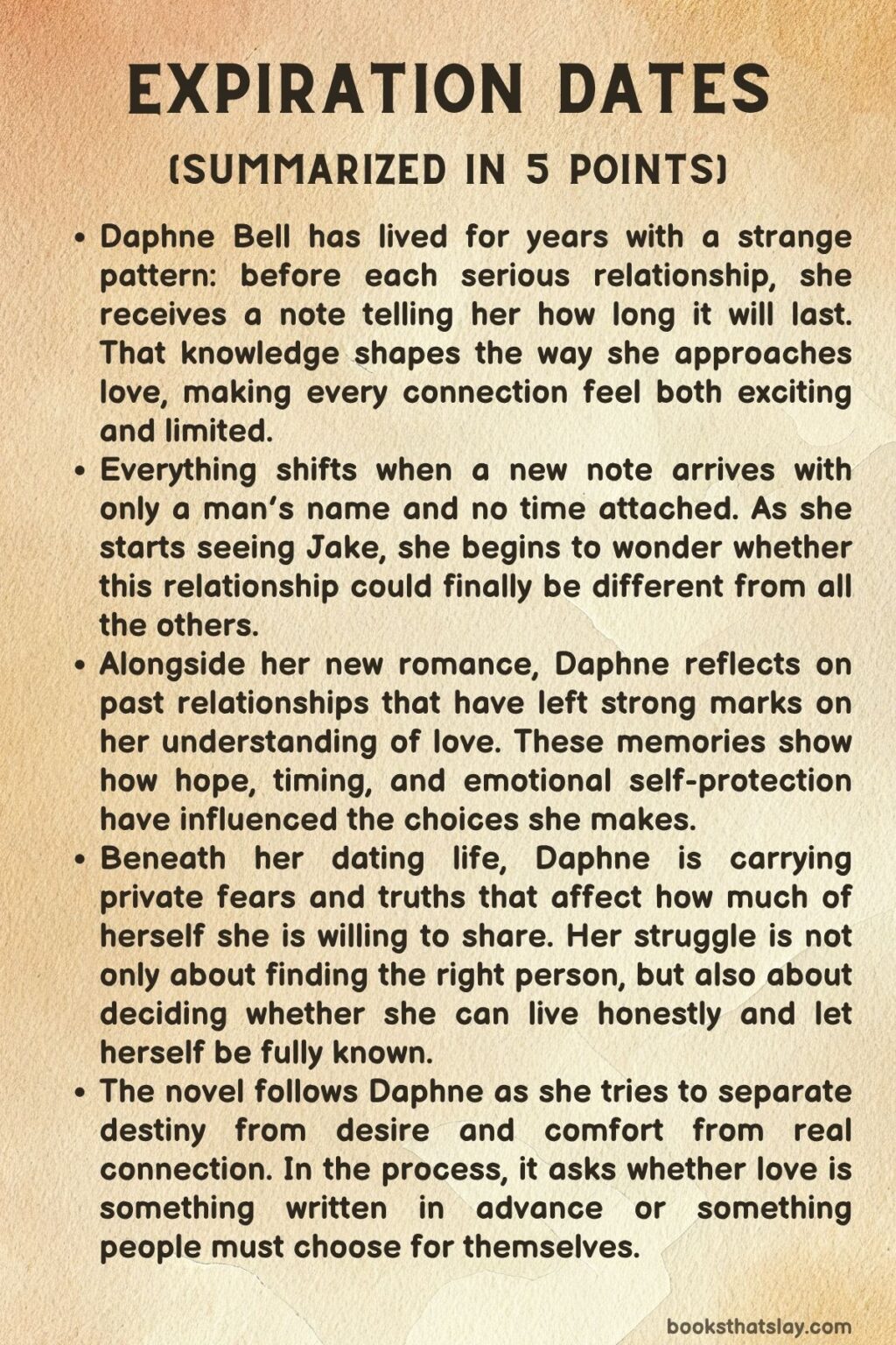 Expiration Dates by Rebecca Serle Summary, Characters and Themes