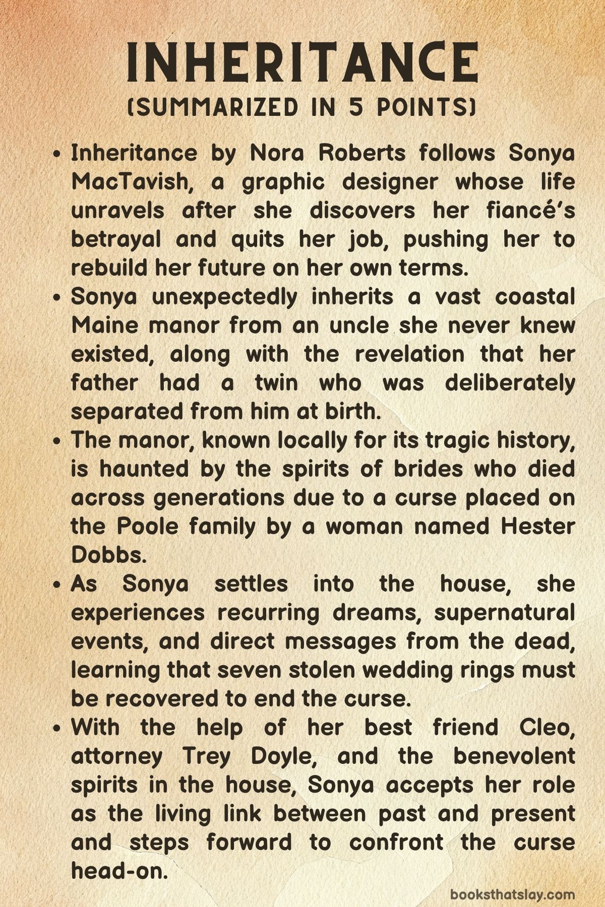 Inheritance by Nora Roberts Summary, Characters and Themes