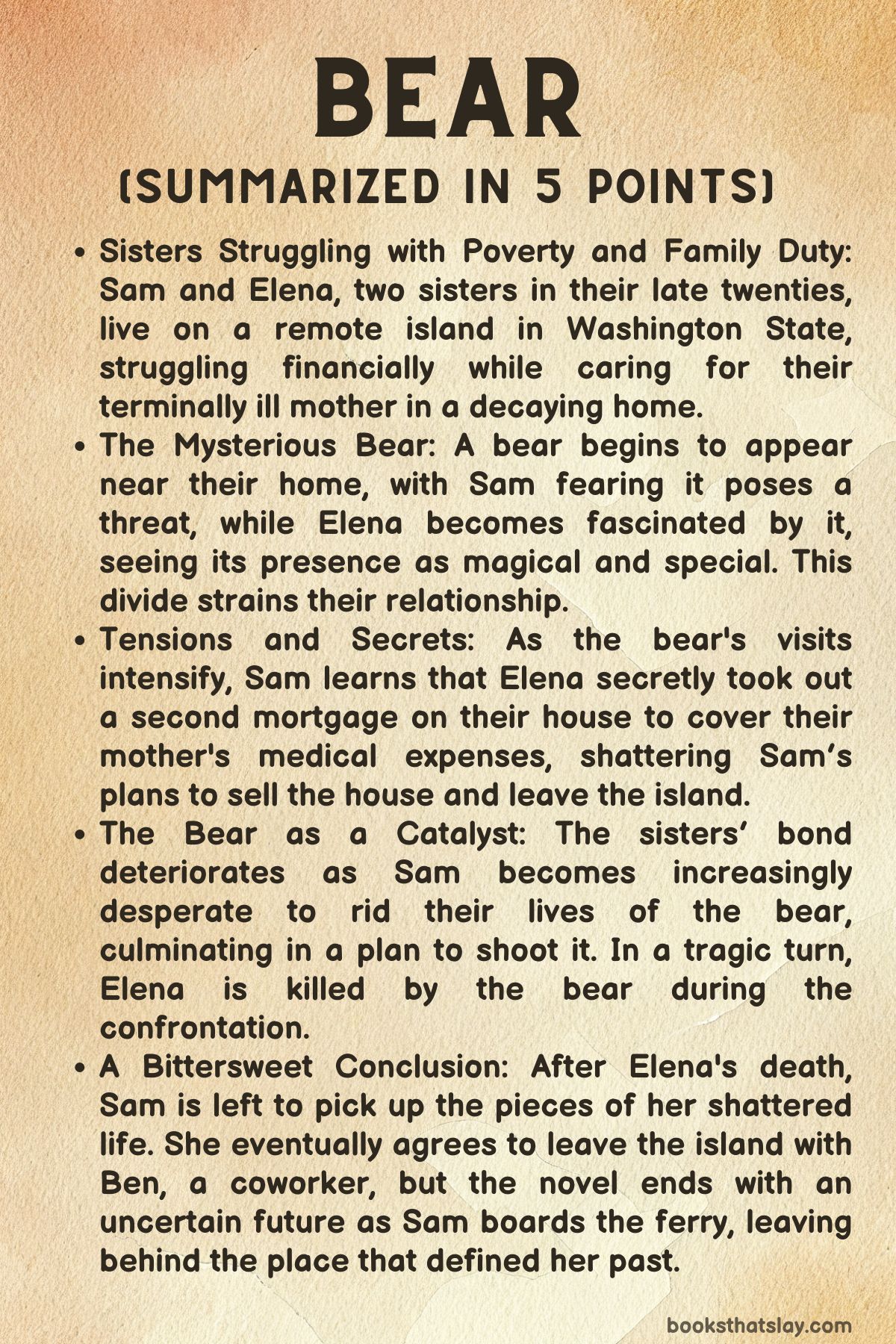 Bear by Julia Philips Summary