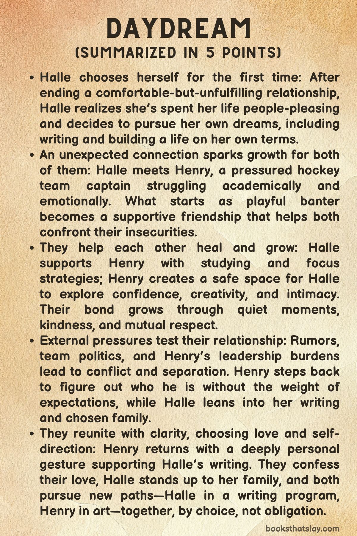 Daydream by Hannah Grace Summary, Characters and Themes