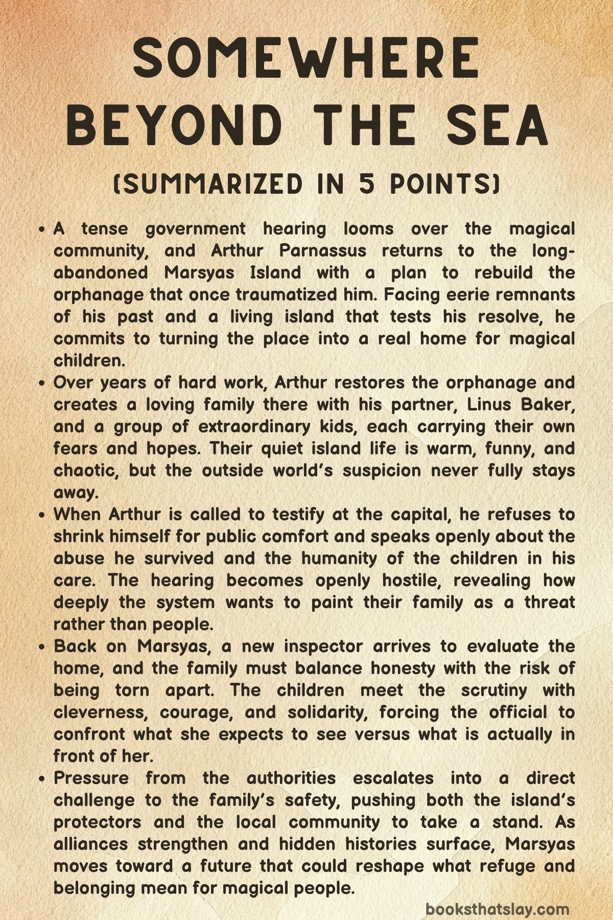 Somewhere Beyond the Sea Summary, Characters and Themes