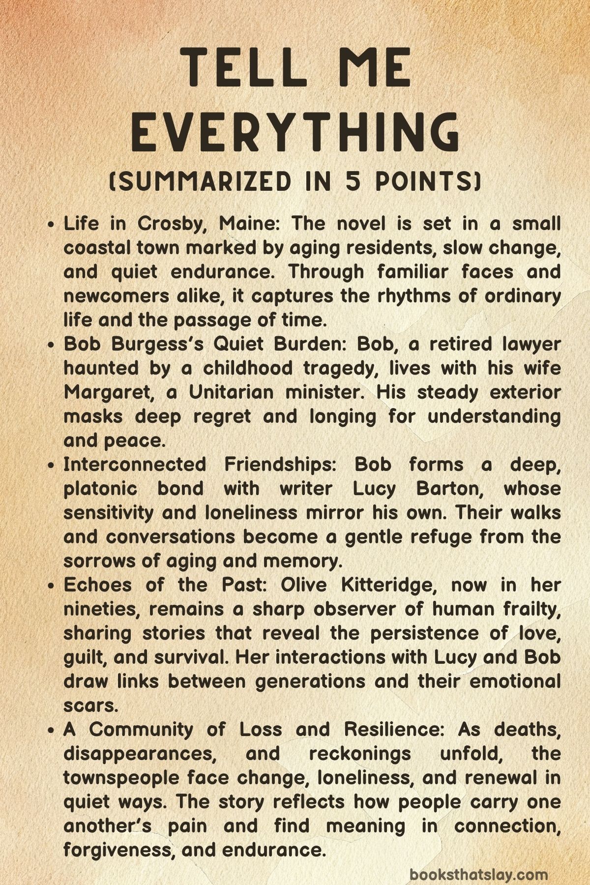 Tell Me Everything Summary