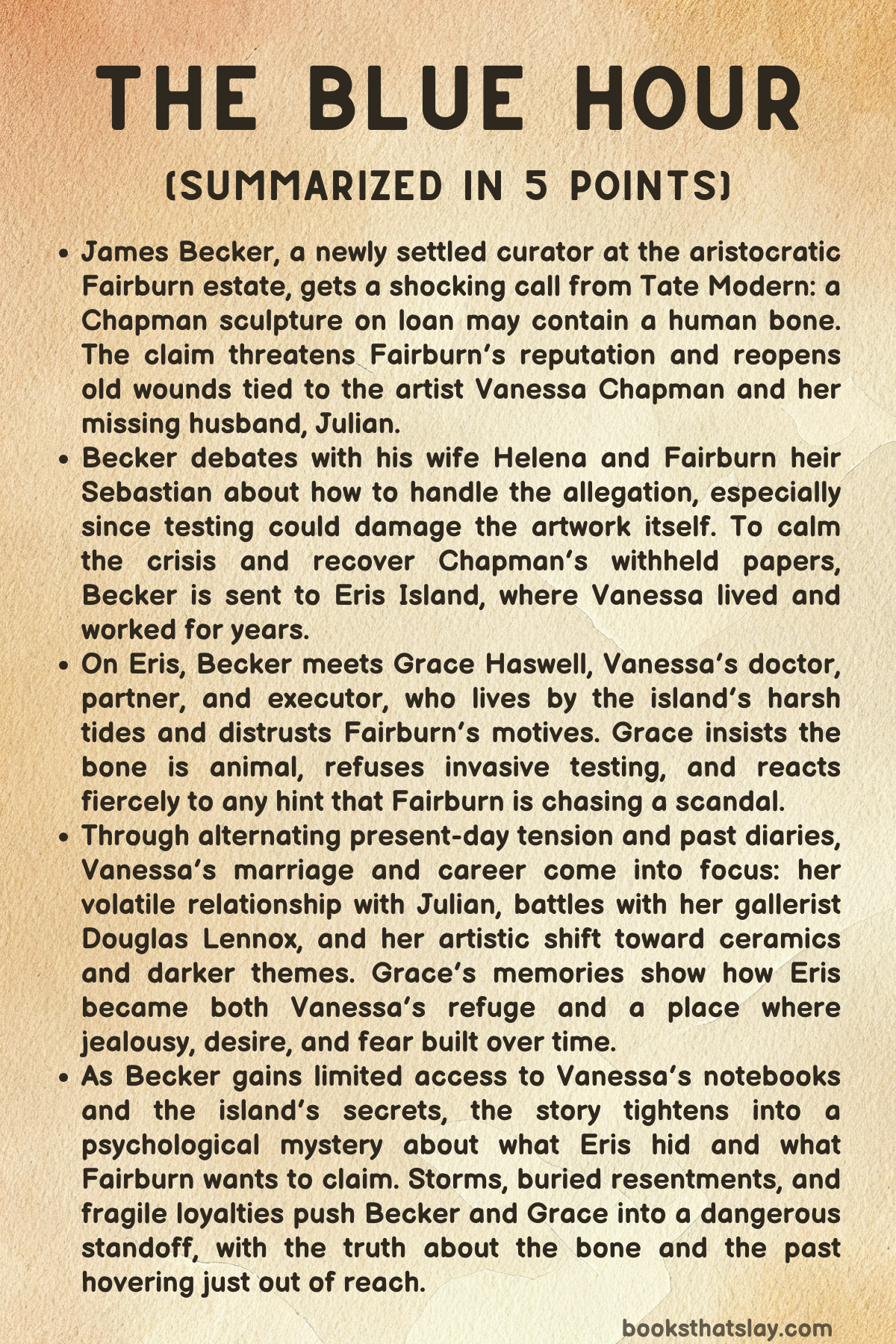 The Blue Hour by Paula Hawkins Summary, Characters and Themes