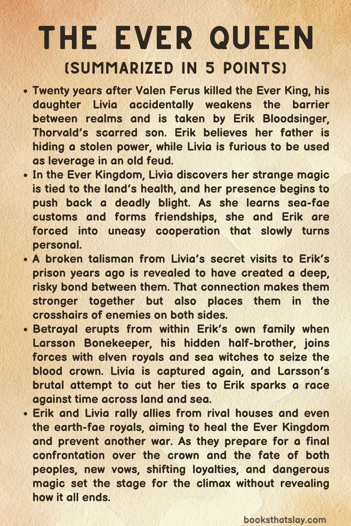 The Ever Queen by L.J. Andrews Summary, Characters and Themes