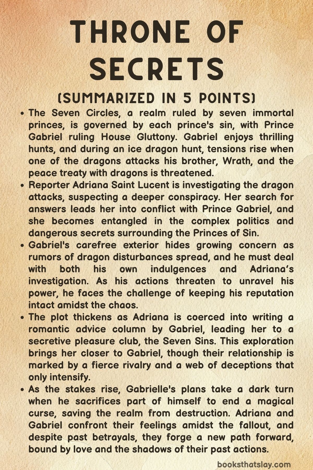 Throne of Secrets Summary, Characters and Themes