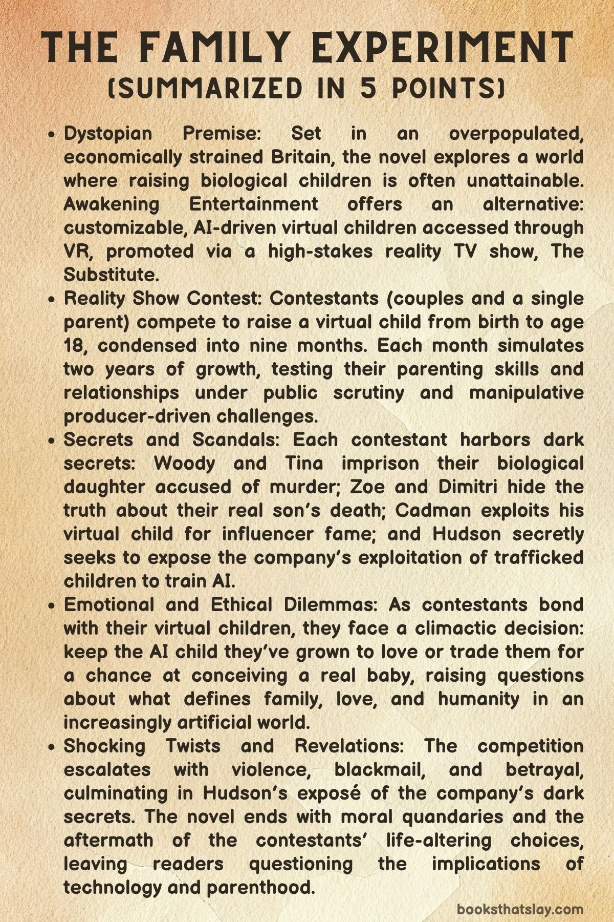 The Family Experiment by John Marrs Summary