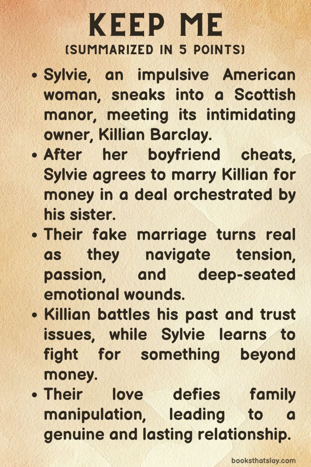 Keep Me by Sara Cate Summary, Characters and Themes