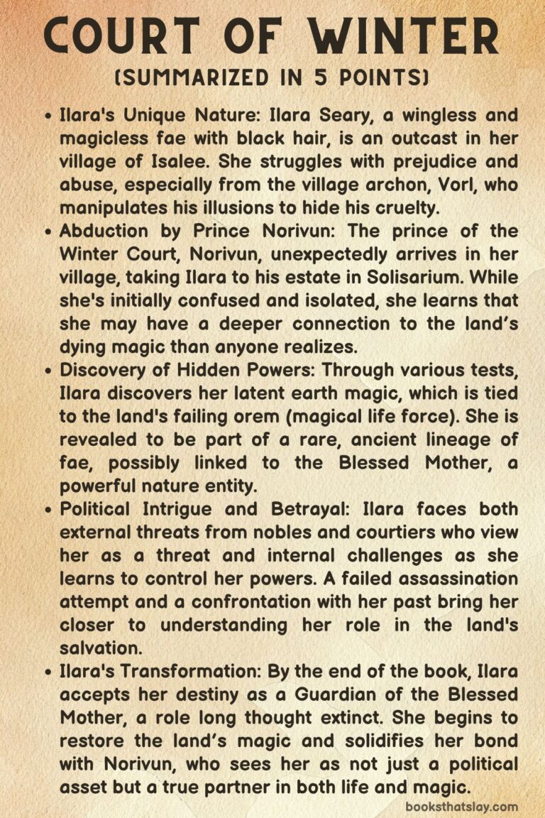 Court of Winter Summary, Characters and Themes